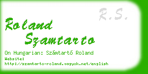 roland szamtarto business card